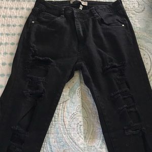 papaya ripped black jeans